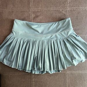 Gold Hinge Pleated Light Teal Women’s Skirt - Athletic Style